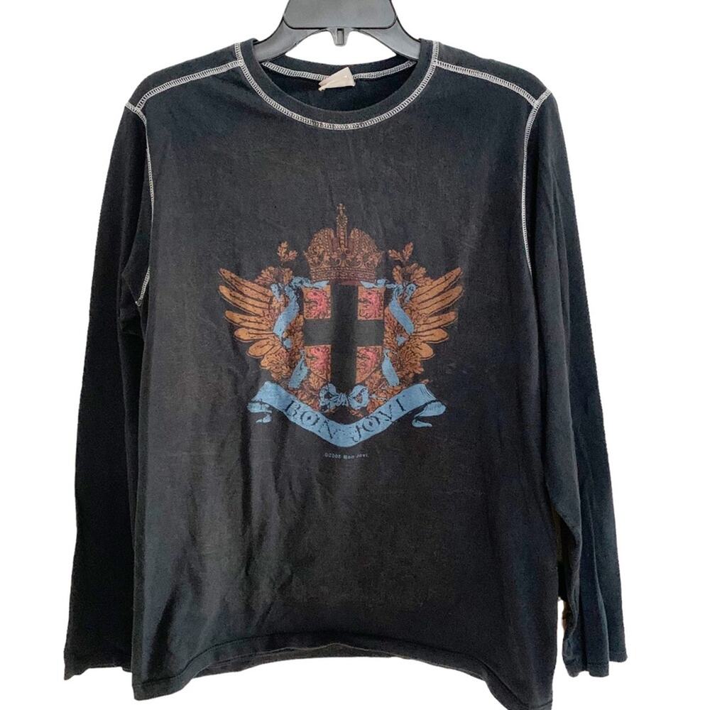Bon Jovi 2005 Tour Long Sleeve Band Tee Y2K Medium